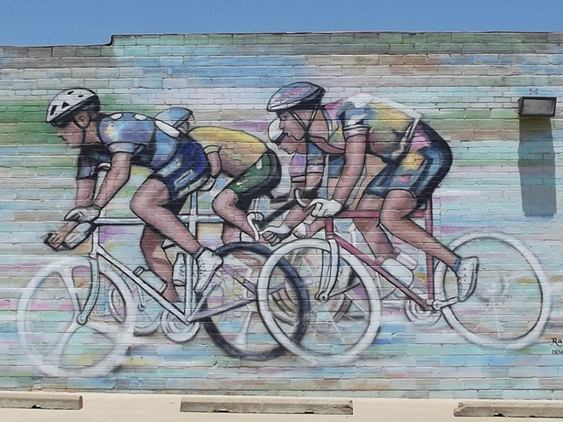 Cyclist Mural 1